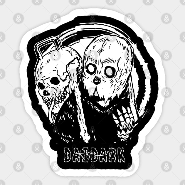 Sanko & Avakian - DAI - DARK Manga Anime Design V2 Sticker by JPNDEMON